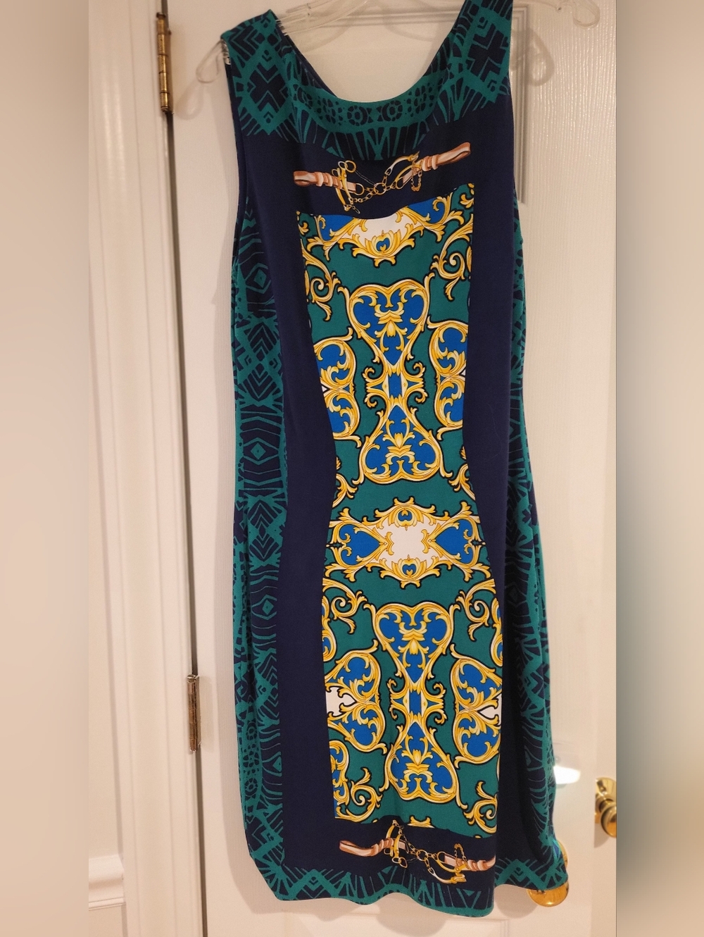 Vintage Pre Loved Cache Royal Blue Dress Label Detail